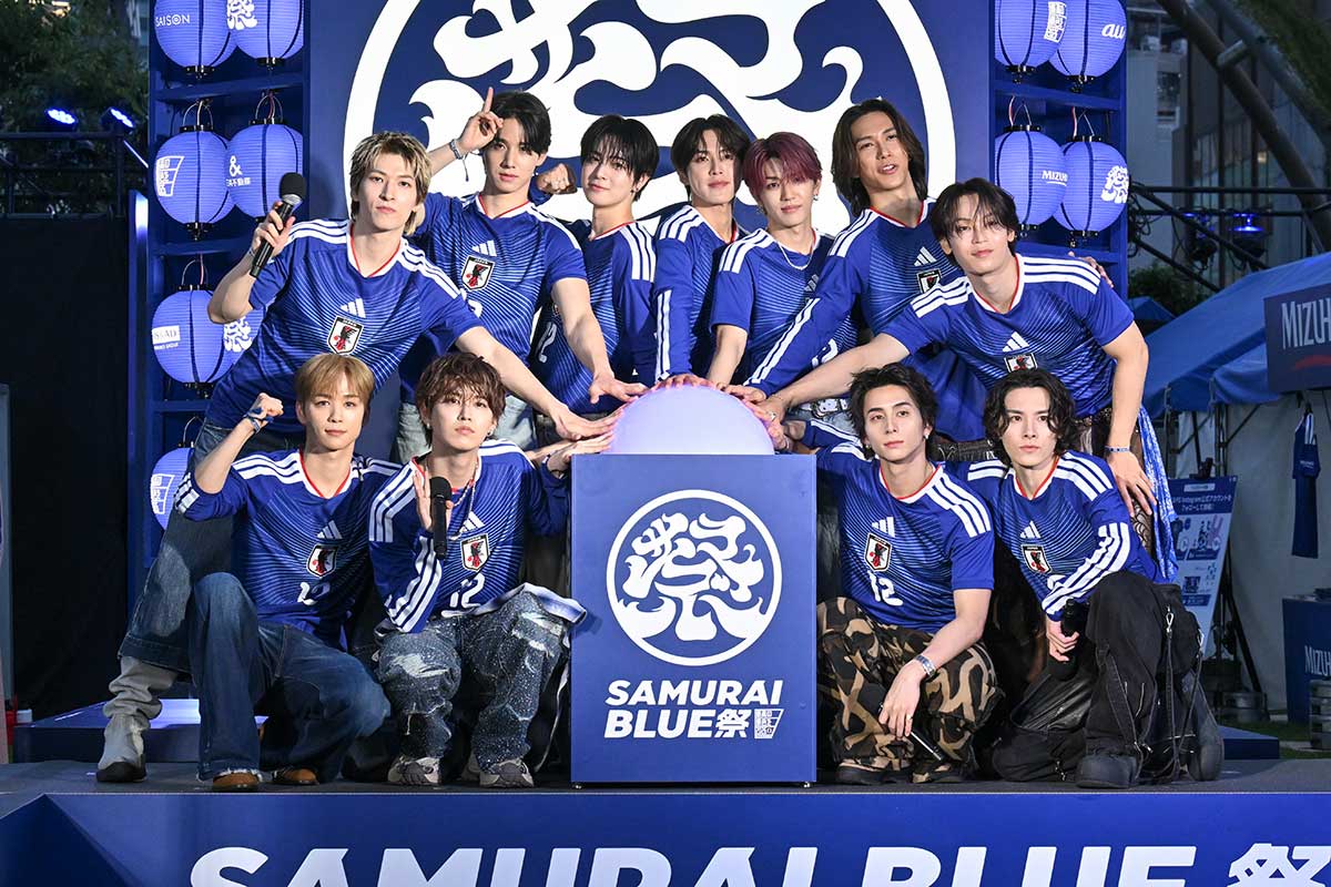 イベントに出席したJI BLUE【写真：ENCOUNT編集部】