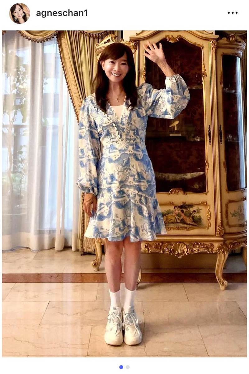 アグネス・チャンの実際の投稿【写真：インスタグラム（＠agneschan1）より】