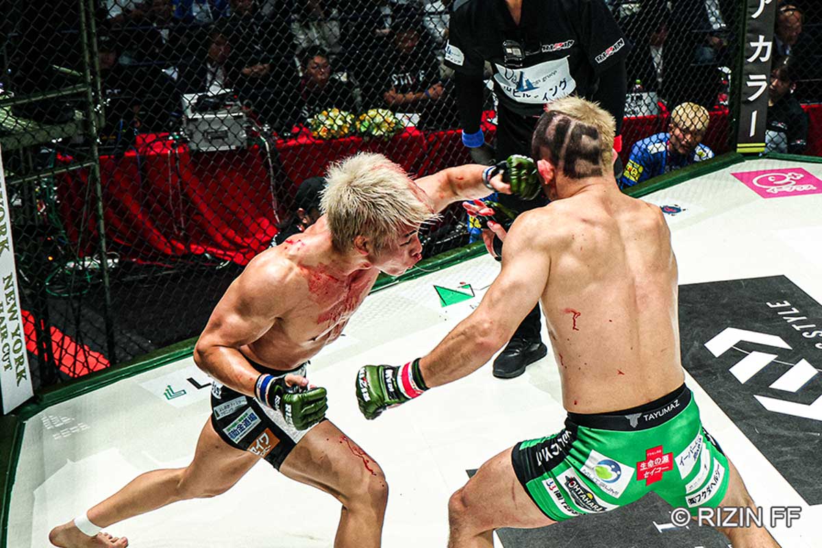 メインイベントで行われたフライ級タイトルマッチ【写真：(C)RIZIN FF】