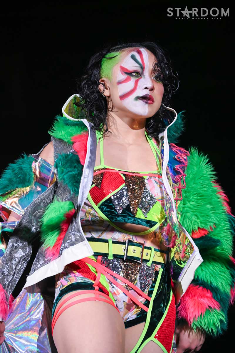 小波戦では隈取で登場したが、羽南戦はどのような戦いになるか【写真:(C)スターダム】