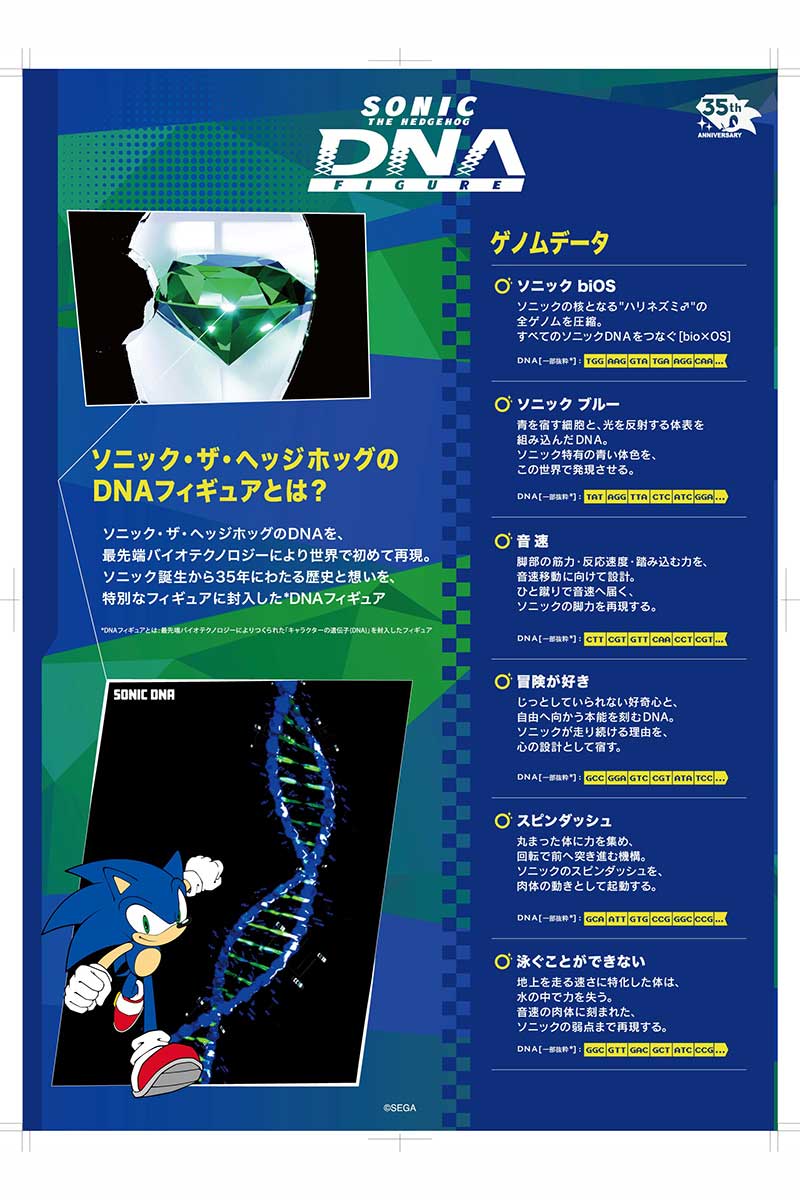 “ソニックのDNA”として設計・合成【写真:(C)SEGA】