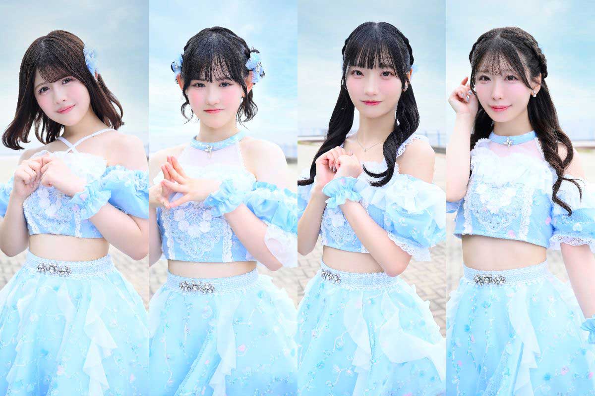 左から新メンバーの髙月りな、天宮けい、岸上いお、岩下美友