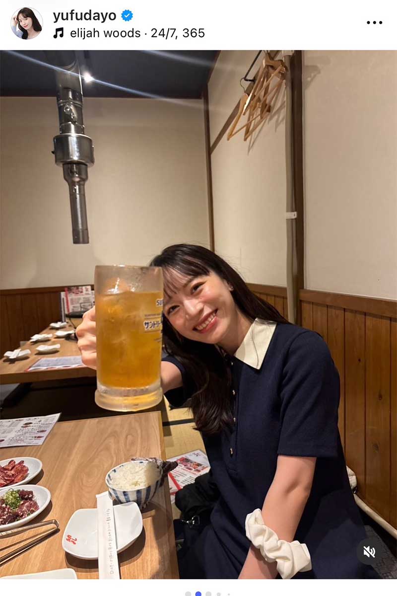 由布菜月の実際の投稿【写真：インスタグラム（＠yufudayo）より】