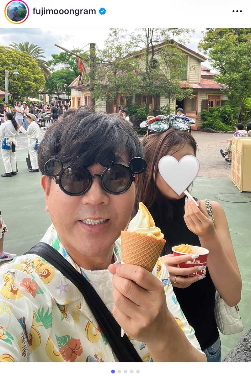 親子ショットを公開したFUJIWARAの藤本敏史【写真：インスタグラム（@fujimooongram）より】