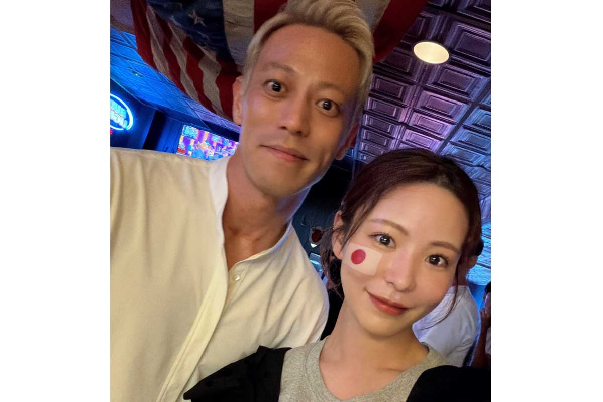 河村美咲、浴衣姿でW杯会場降臨　本田圭佑氏との2ショットも「行動力さすが」