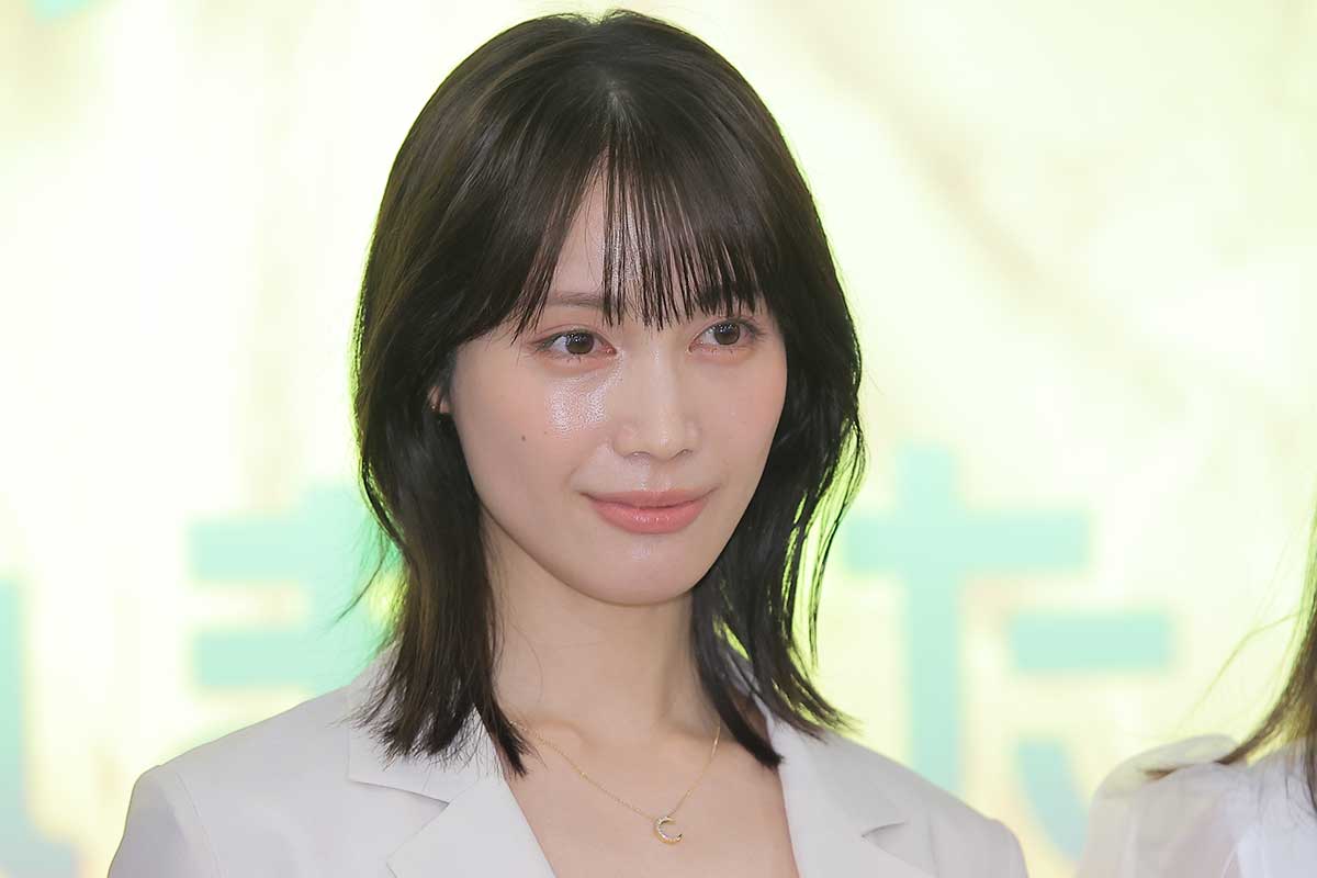 記者会見に登壇した中村ゆりか【写真:ENCOUNT編集部】