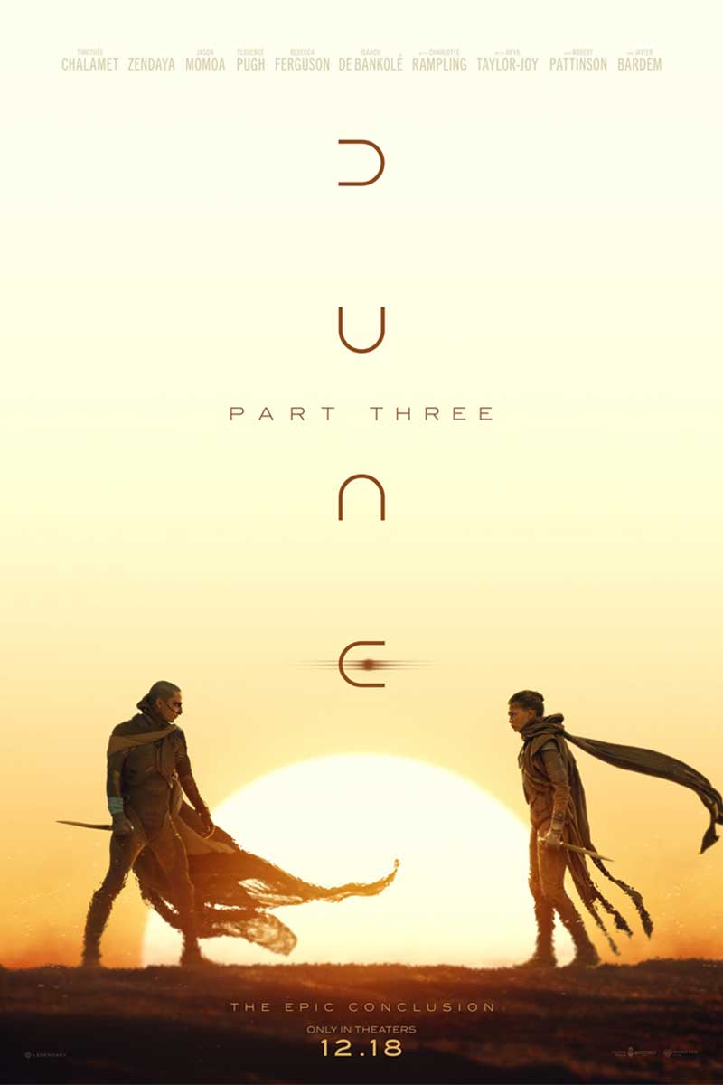 『デューン 砂の惑星PART3』ポスタービジュアル【写真:(C)2026 Warner Bros. Entertainment Inc. and Legendary. All】
