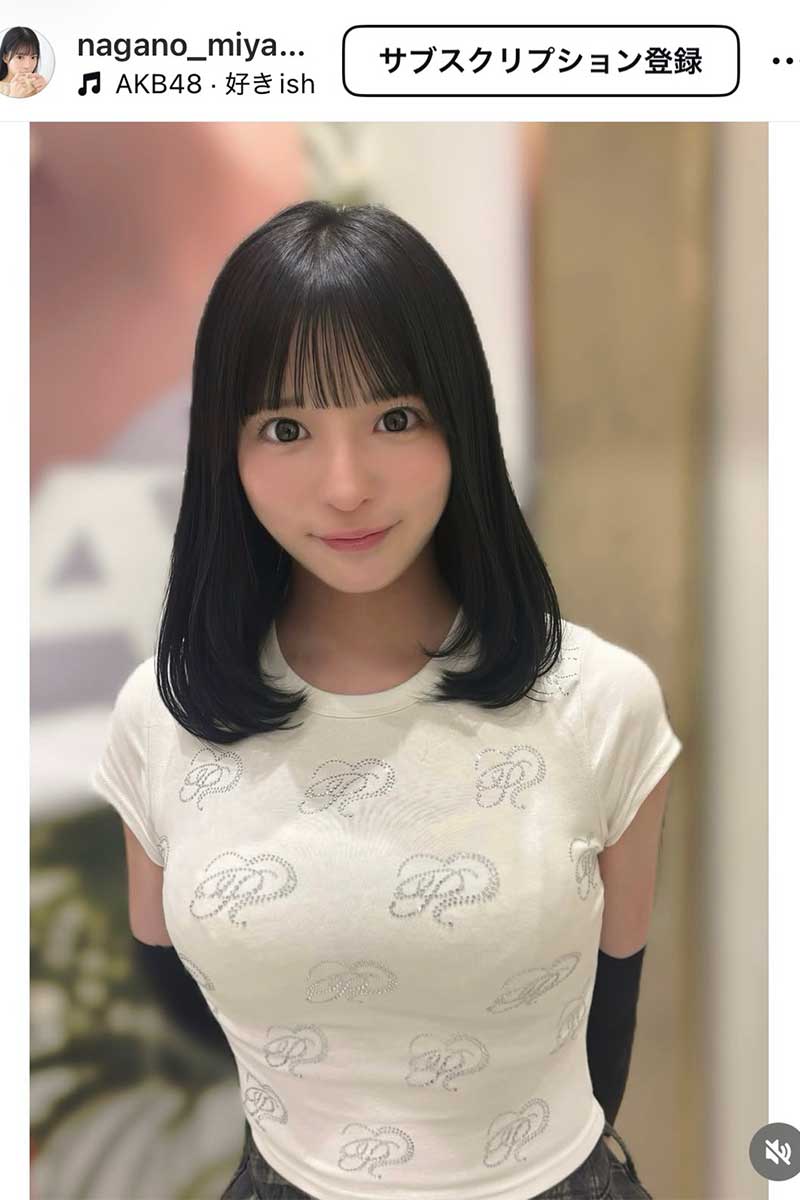 長野雅の実際の投稿【写真：インスタグラム（＠nagano_miyabi0738）より】