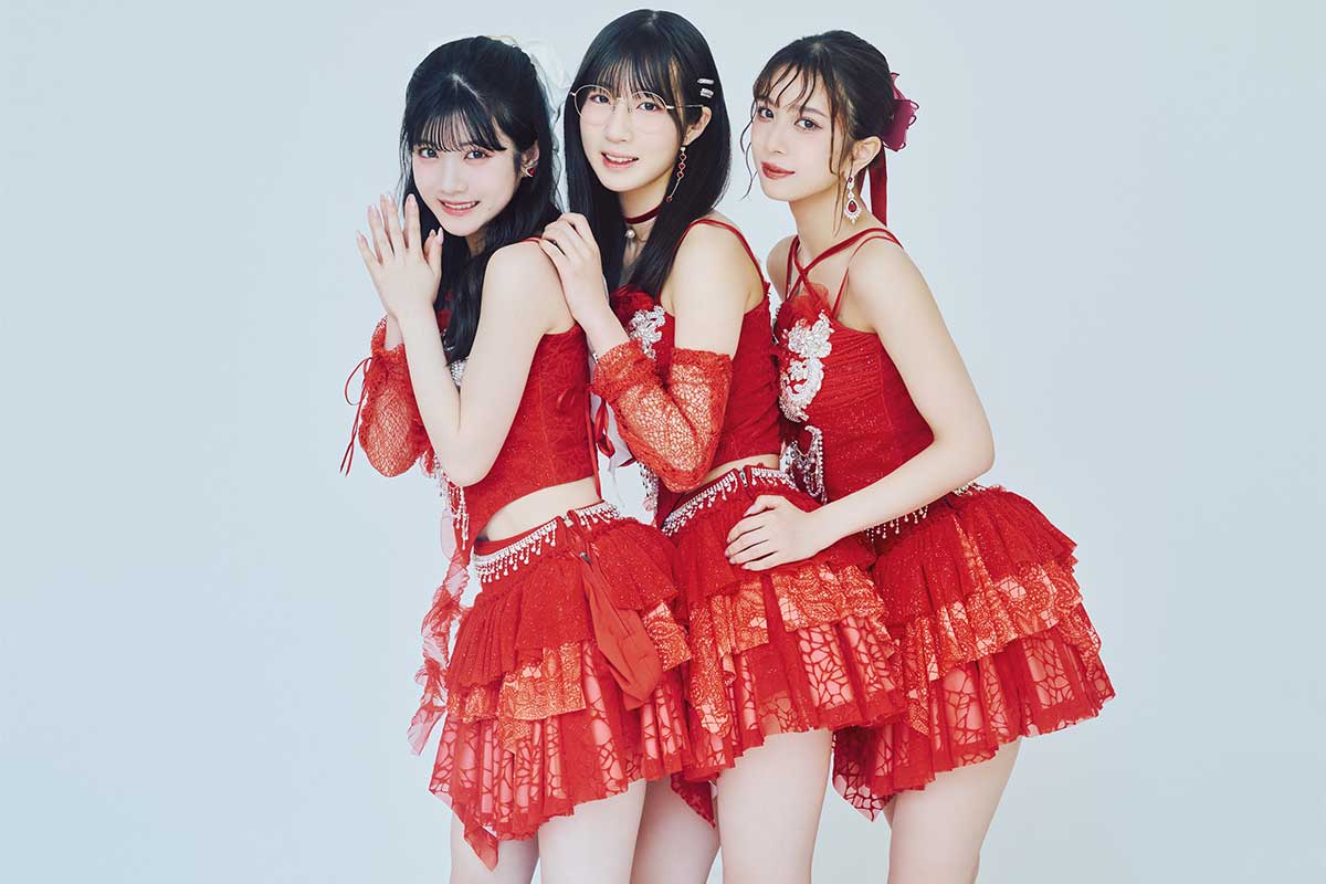 この先の目標を語ったJuice=Juiceの3人。左から川嶋美楓、林仁愛、井上玲音【写真:高田啓矢】