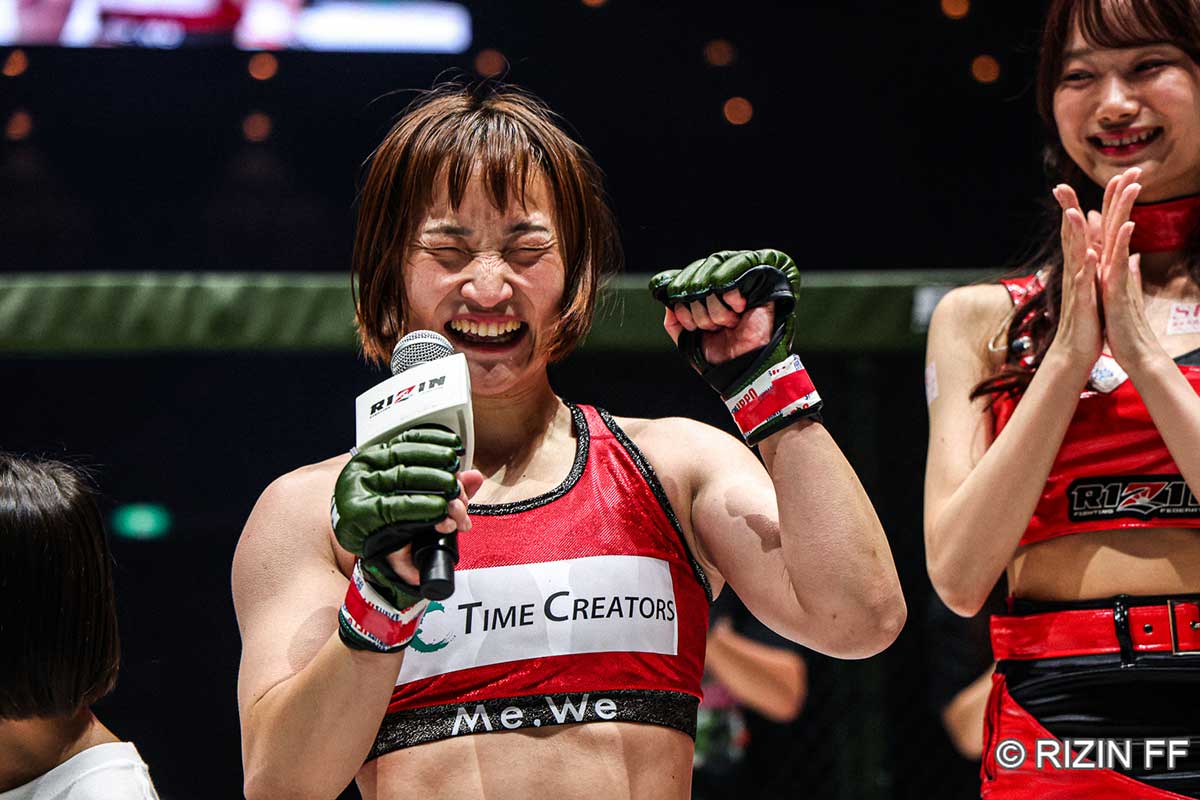 “RIZINの前田敦子”が電光石火の100秒フィニッシュ！　あざと可愛い韓国ファイターが苦悶のタップ