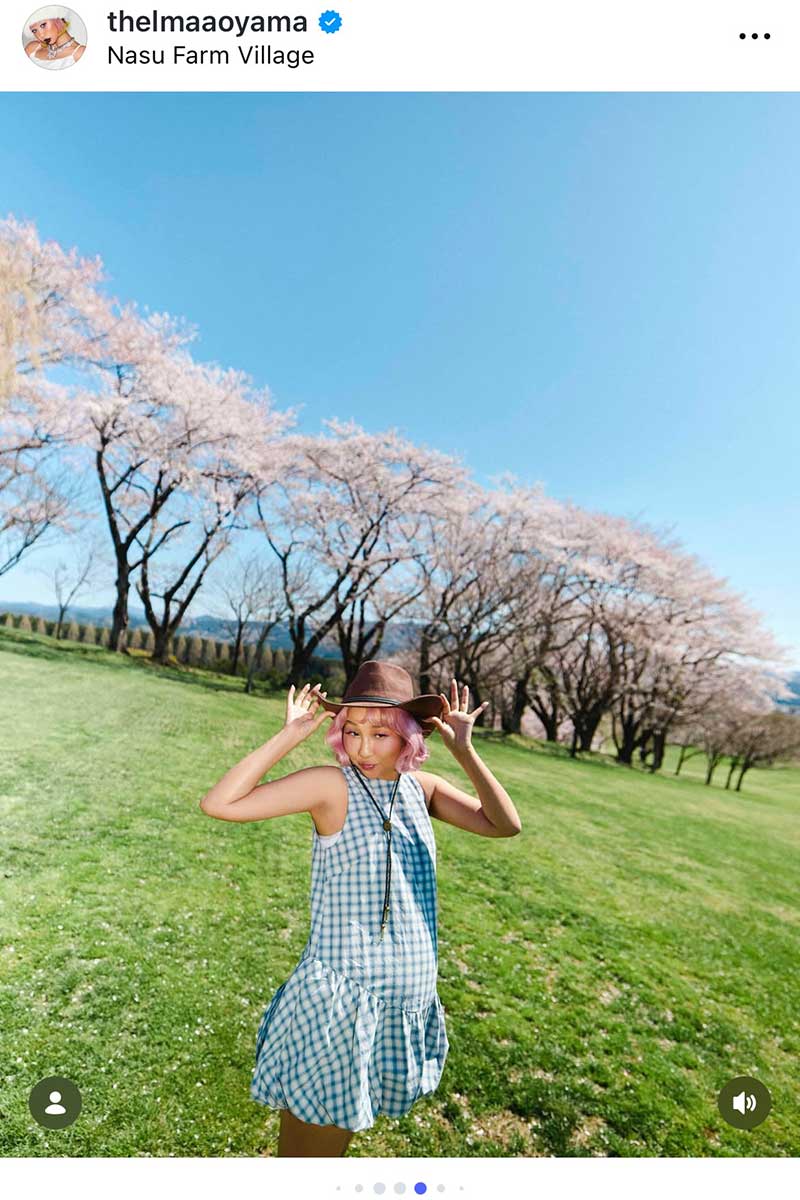 青山テルマ【写真：インスタグラム（＠thelmaaoyama）より】