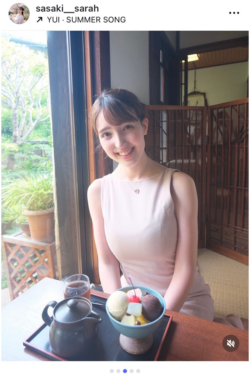 静岡朝日テレビ・佐々木沙羅アナウンサー【写真：インスタグラム（＠sasaki__sarah）より】