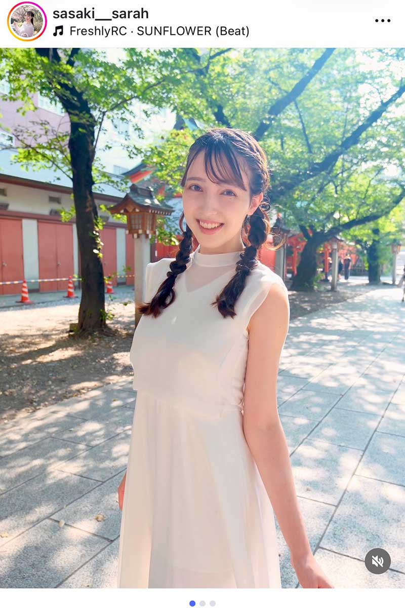 佐々木沙羅アナの実際の投稿【写真：インスタグラム（@sasaki__sarah）より】