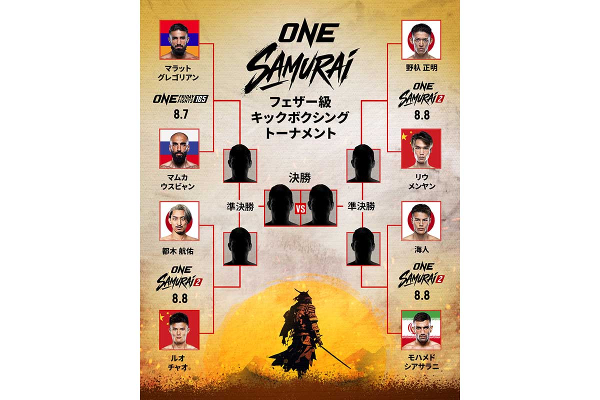 【ONE】フェザー級トーナメント組み合わせ決定　野杁正明、海人はいきなり難敵と激突…CEOは危機感「初戦で日本人いなくなるかも」