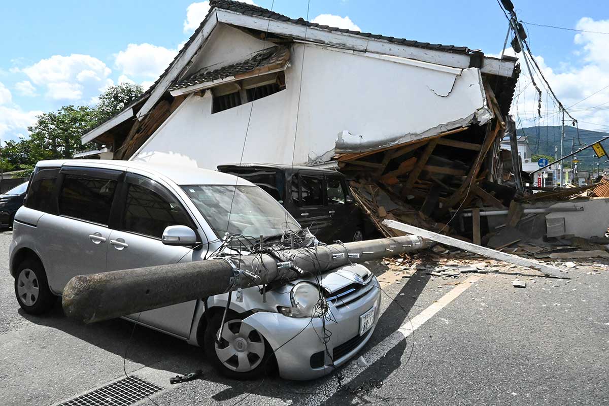 甚大な被害を受けた熊本県の家屋【写真:産経新聞社】