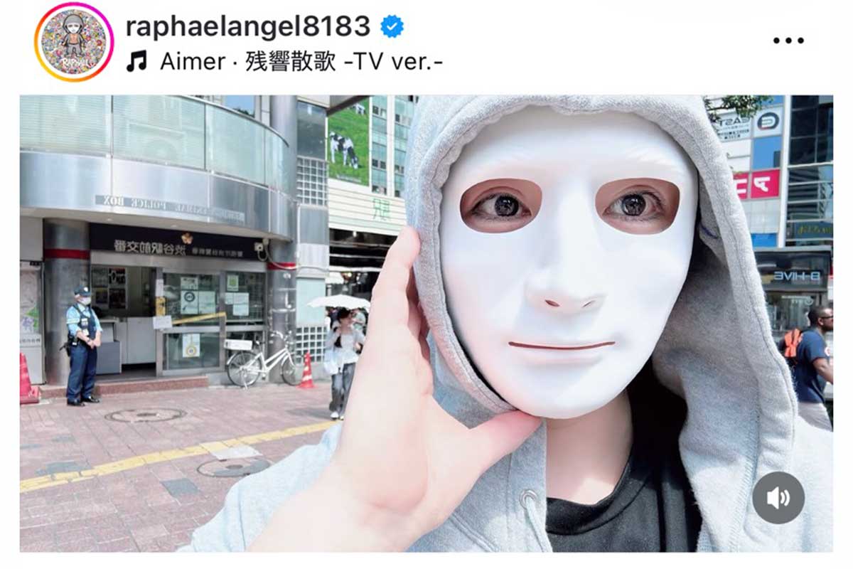 ラファエルの実際の投稿【写真：インスタグラム（@raphaelangel8183）より】