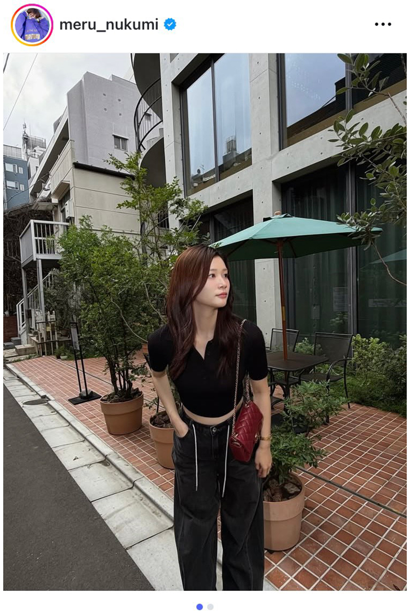 生見愛瑠の実際の投稿【写真:インスタグラム(@meru_nukumi)より】