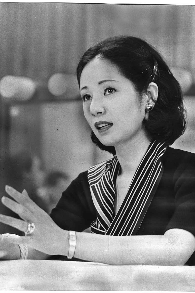 小川真由美さん(1975年撮影)【写真:産経新聞社】