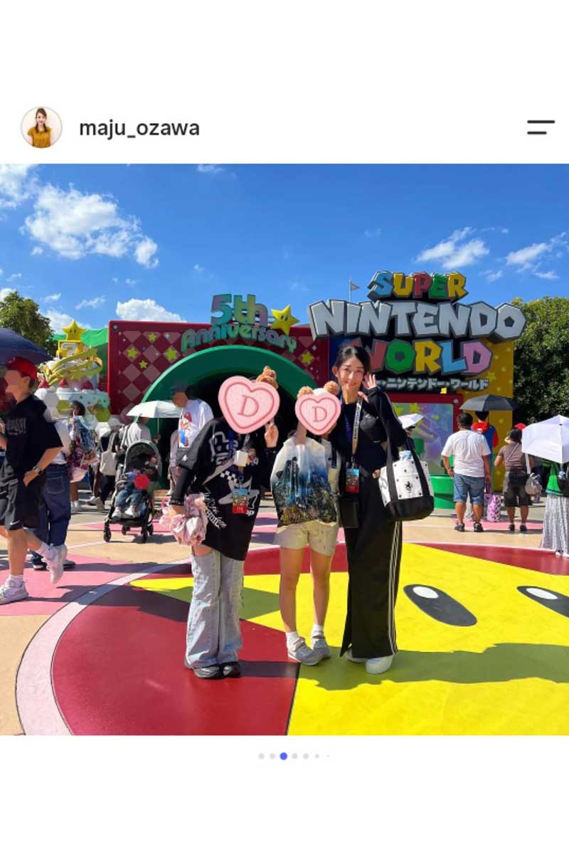 小沢真珠の実際の投稿【写真：インスタグラム（＠maju_ozawa）より】