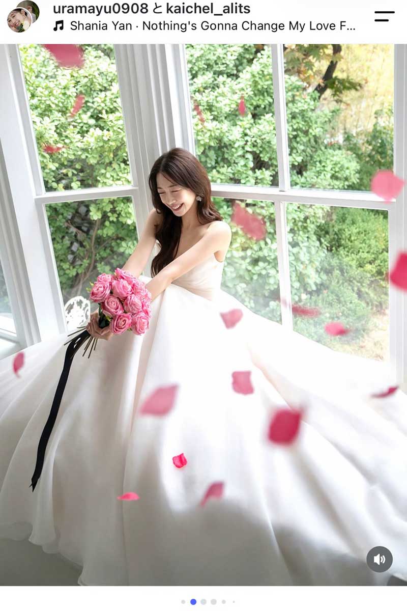 結婚を公表した浦まゆ【写真：インスタグラム（@uramayu0908）より】