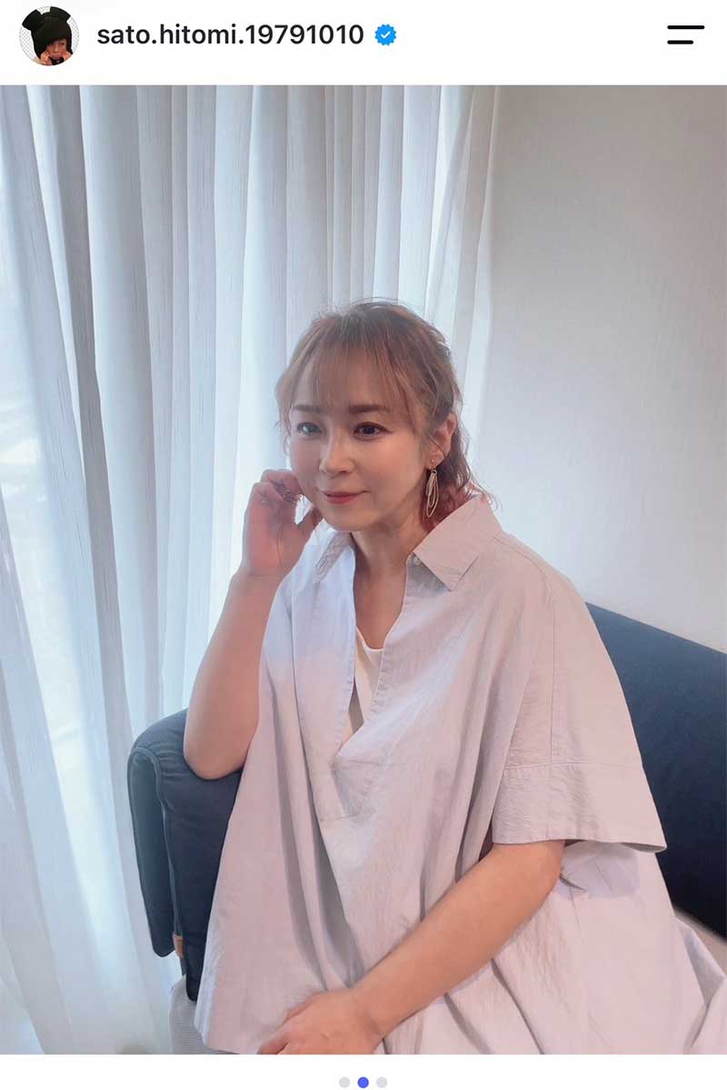 佐藤仁美【写真：インスタグラム（＠sato.hitomi.19791010）より】