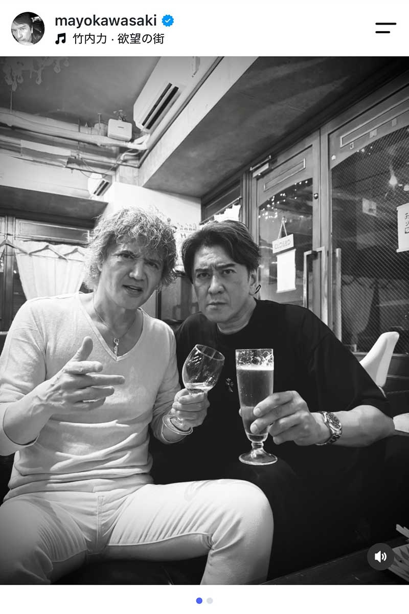 川﨑麻世の実際の投稿【写真：インスタグラム（＠mayokawasaki）より】