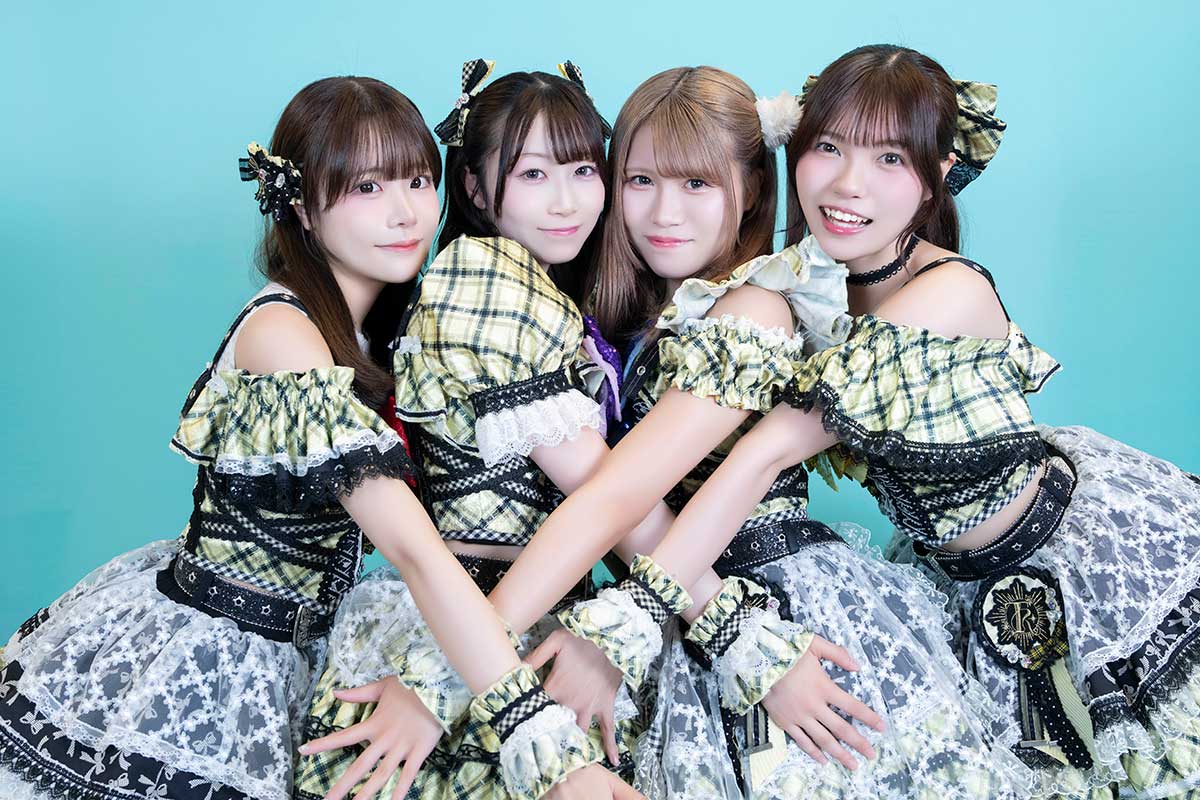 （左から）工藤はな、帆波ちゅな、田中玲衣奈、ねぎためな【写真：増田美咲】