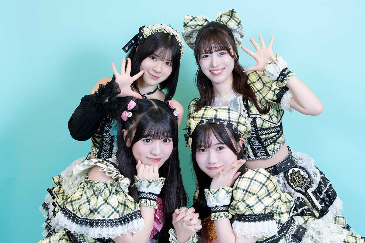 （上段左から）黒田かほ、結希ひなり（下段左から）三塚花梨、陽田じゅり【写真：増田美咲】