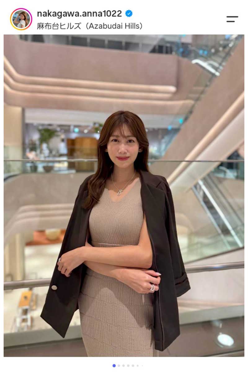 フリーアナウンサーの中川安奈【写真：インスタグラム（＠nakagawa.anna1022）より】
