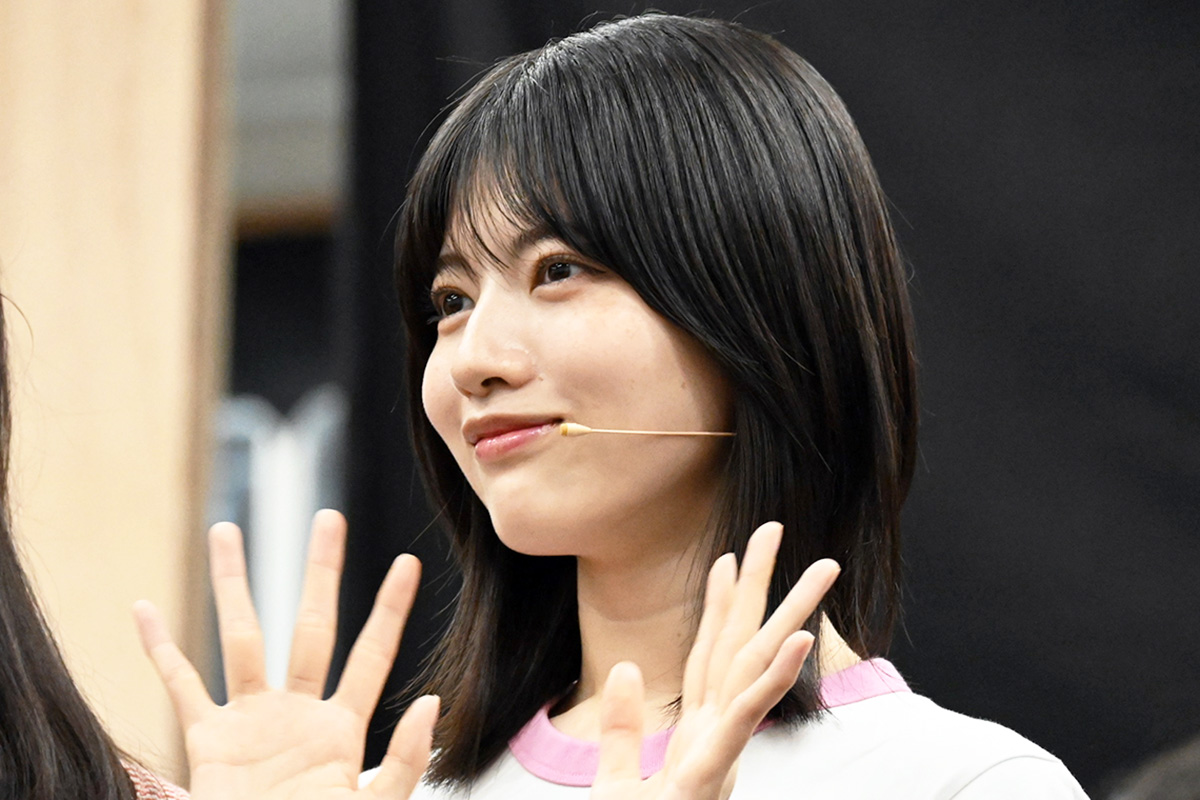 稽古場会見に出席した林瑠奈【写真：ENCOUNT編集部】