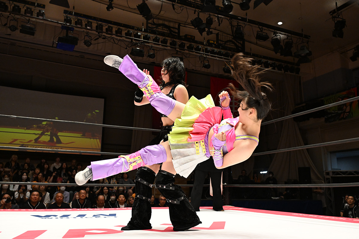 磨きをかけたいというニールキック【写真：(C)東京女子プロレス】