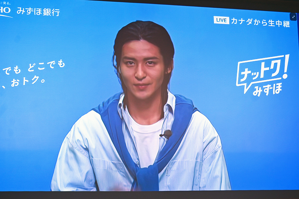 Snow Man目黒蓮、カナダ9か月生活に充実感「周りに助けられながら」　中継出演の巨大モニターで顔隠す
