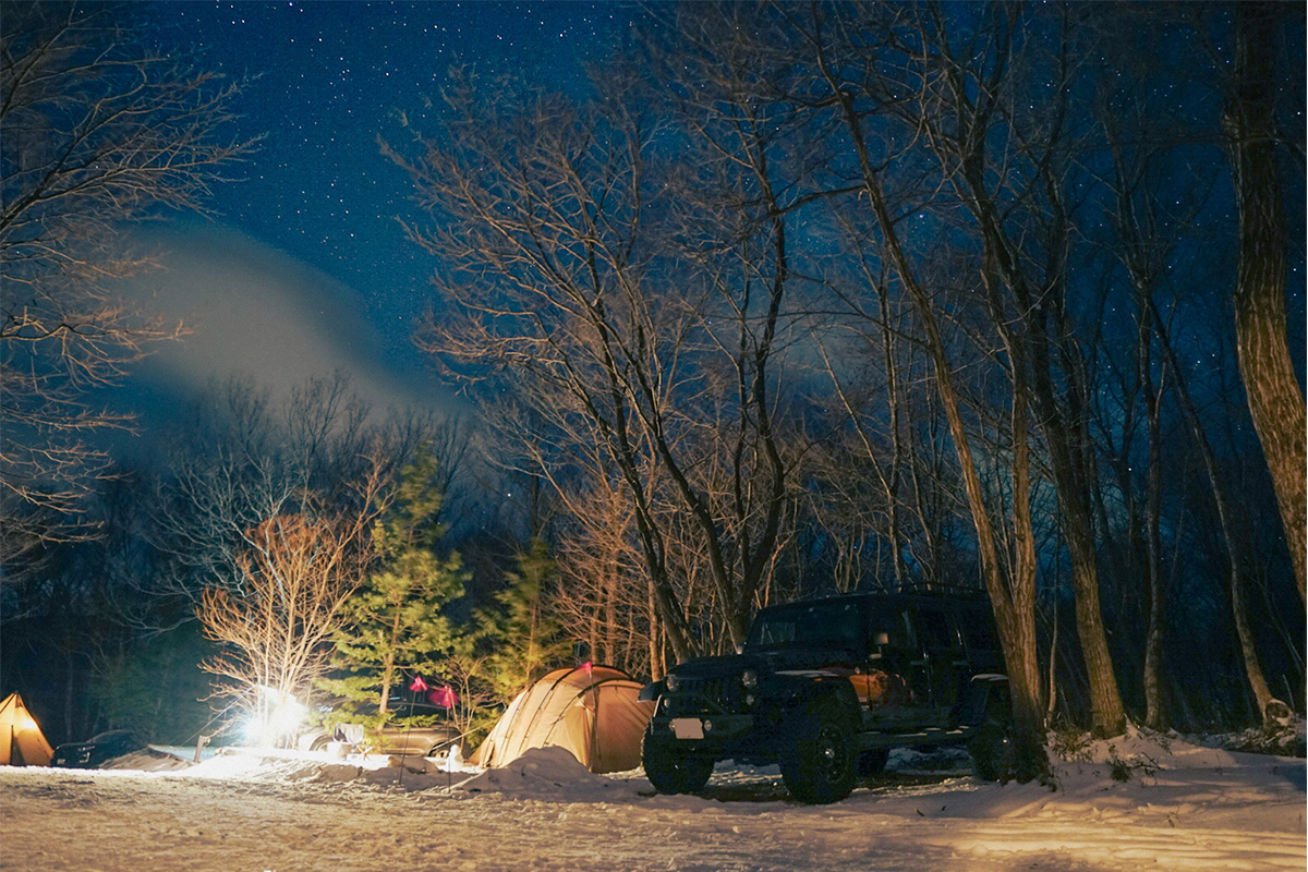 雪の中でのキャンプでも活躍【写真：本人提供】
