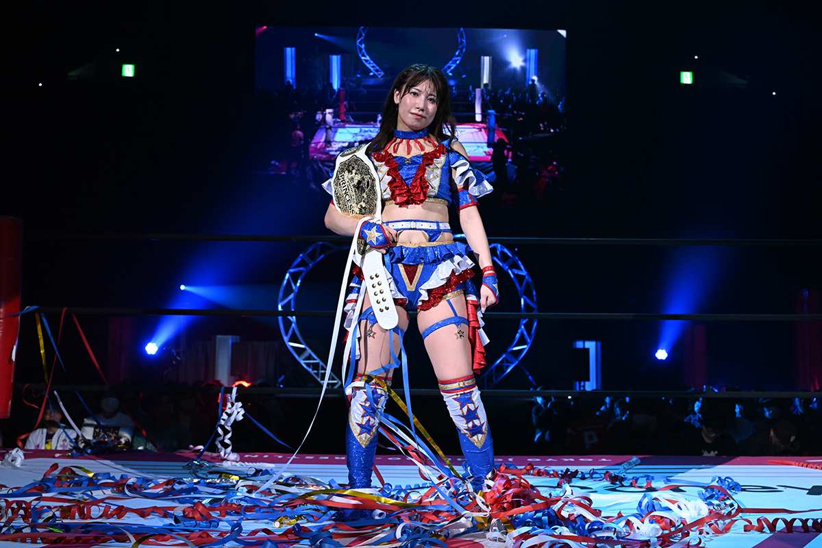 すでに4度の防衛に成功、新ベルトが板についてきた【写真:(C)東京女子プロレス】
