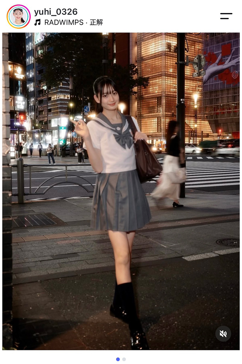 海乃夕陽の実際の投稿【写真：インスタグラム（＠yuhi_0326）より】
