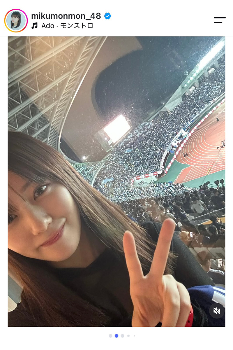田中美久【写真：インスタグラム（＠mikumonmon_48）より】