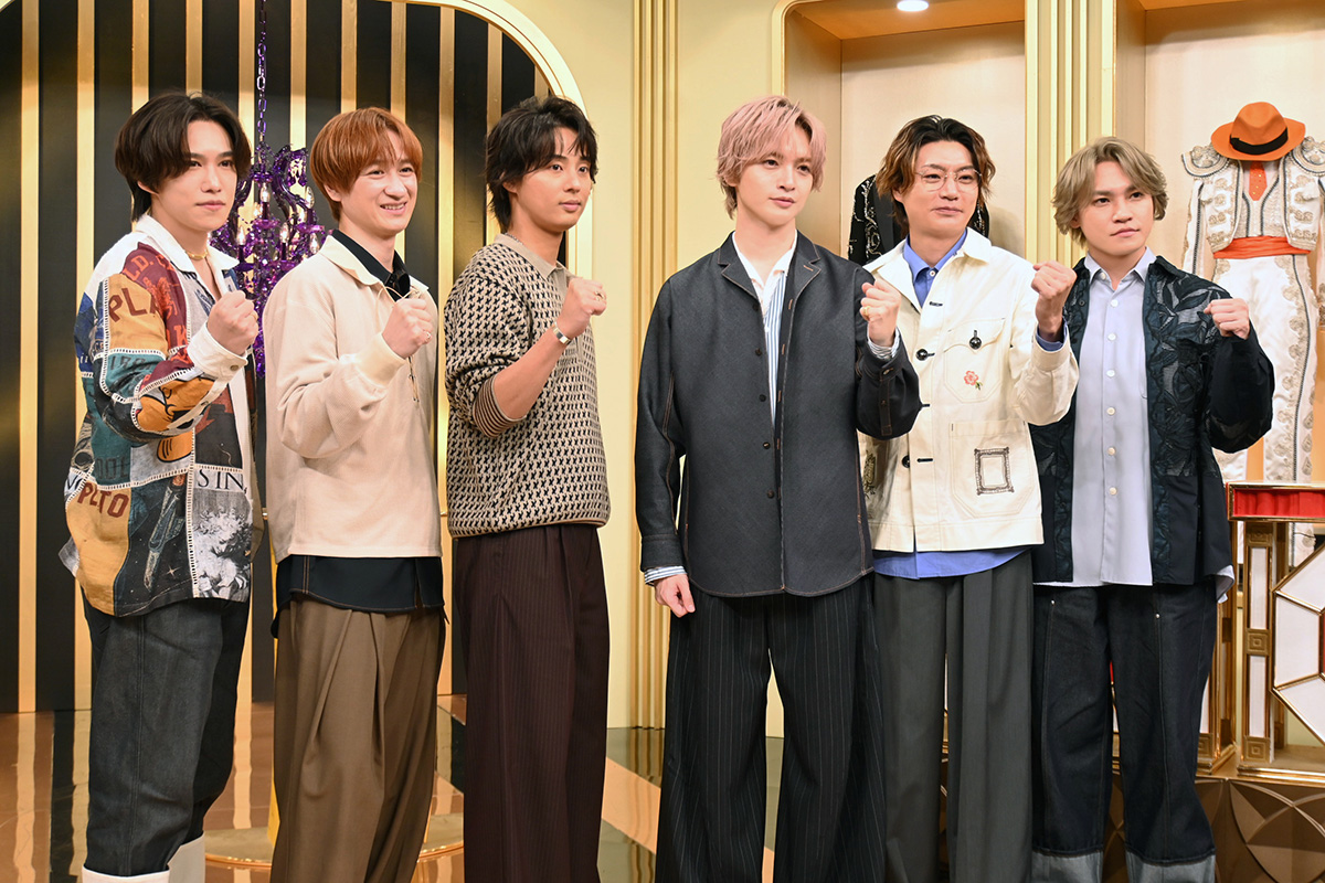 合同取材会に出席したKis-My-Ft2【写真：ENCOUNT編集部】