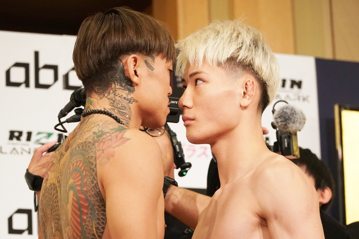 【RIZIN】過去に計量で大乱闘の芦澤竜誠、再起へ覚悟のフェイスオフ　連敗街道から脱出へ…至近距離でバチバチにらみ合い
