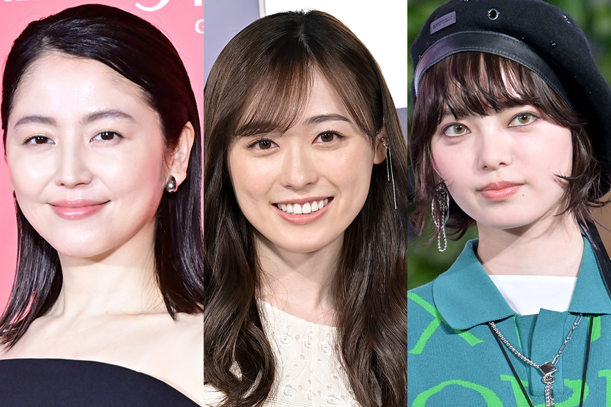 長澤まさみ、福原遥、平手友梨奈(左から)【写真:ENCOUNT編集部】