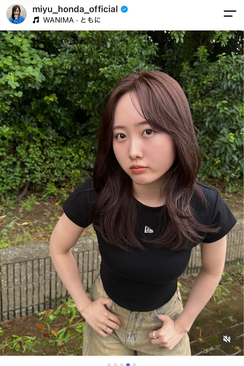 本田望結の実際の投稿【写真：インスタグラム（＠miyu_honda_official）より】