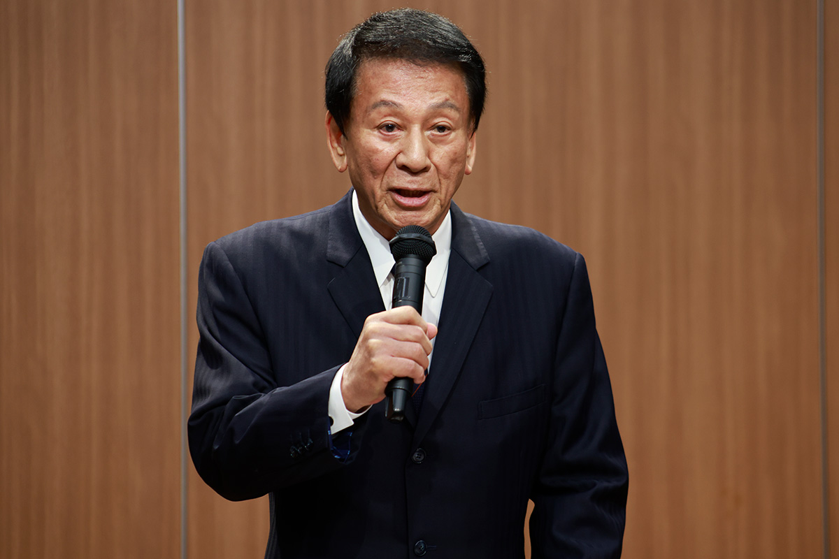 発表会に登壇した杉良太郎【写真：ENCOUNT編集部】