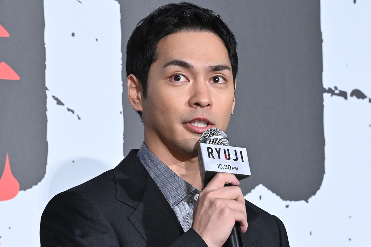 ジャパンプレミアに出席した柳楽優弥【写真:ENCOUNT編集部】