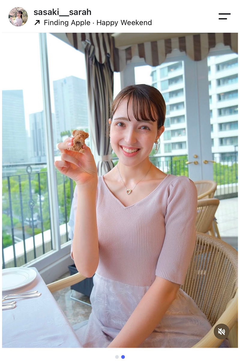 静岡朝日テレビの佐々木沙羅アナ【写真：インスタグラム（＠sasaki__sarah）より】