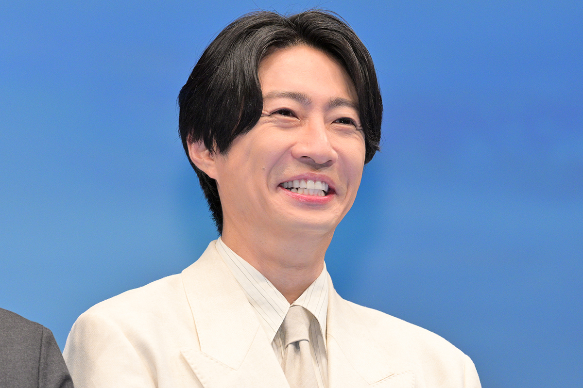 完成披露試写会に登壇した相葉雅紀【写真：ENCOUNT編集部】