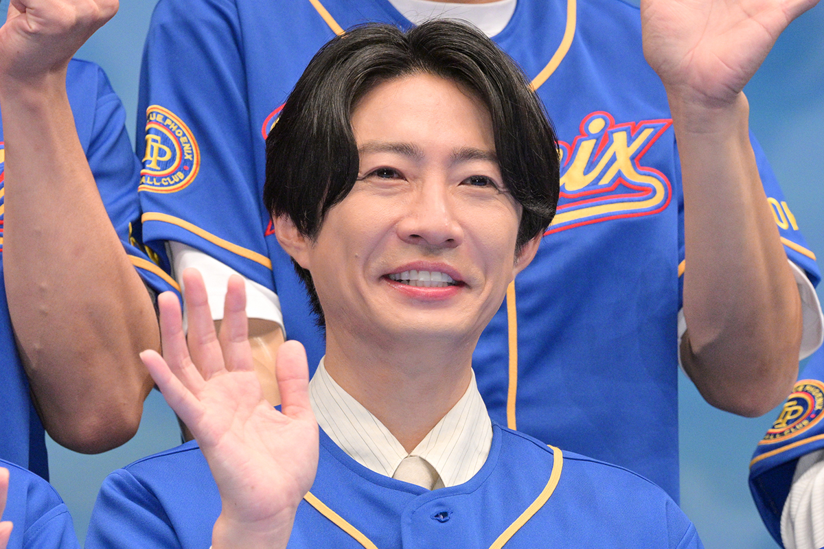 完成披露試写会に登壇した相葉雅紀【写真：ENCOUNT編集部】