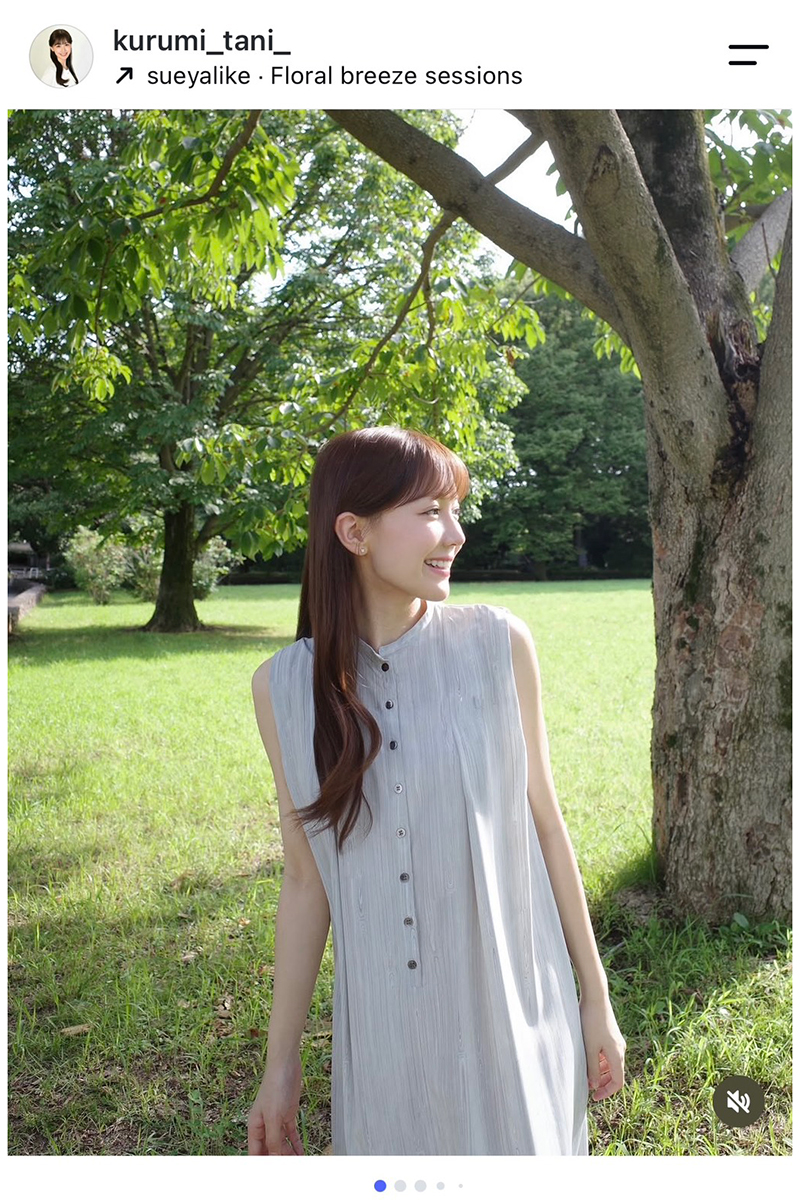 テレビ朝日の谷胡桃アナウンサー【写真:インスタグラム(@kurumi_tani_)より】