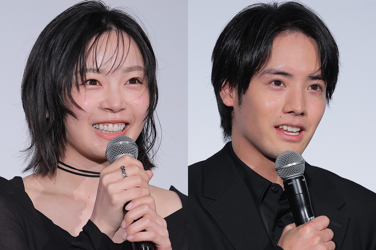 イベントに登壇した宮﨑優（左）と赤楚衛二【写真：ENCOUNT編集部】