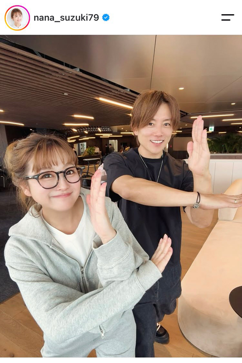 鈴木奈々（左）と杉浦太陽【写真：インスタグラム（＠nana_suzuki79）より】