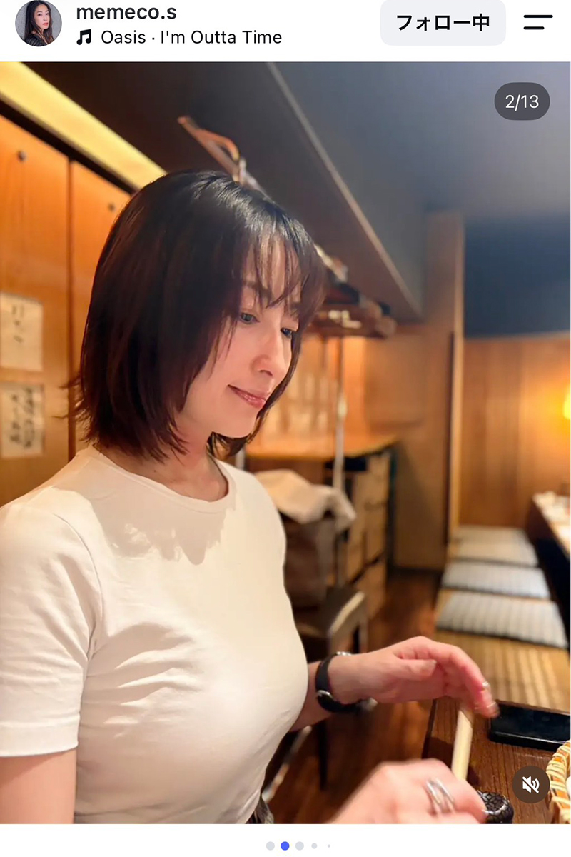 佐藤寛子【写真：インスタグラム（＠memeco.s）より】