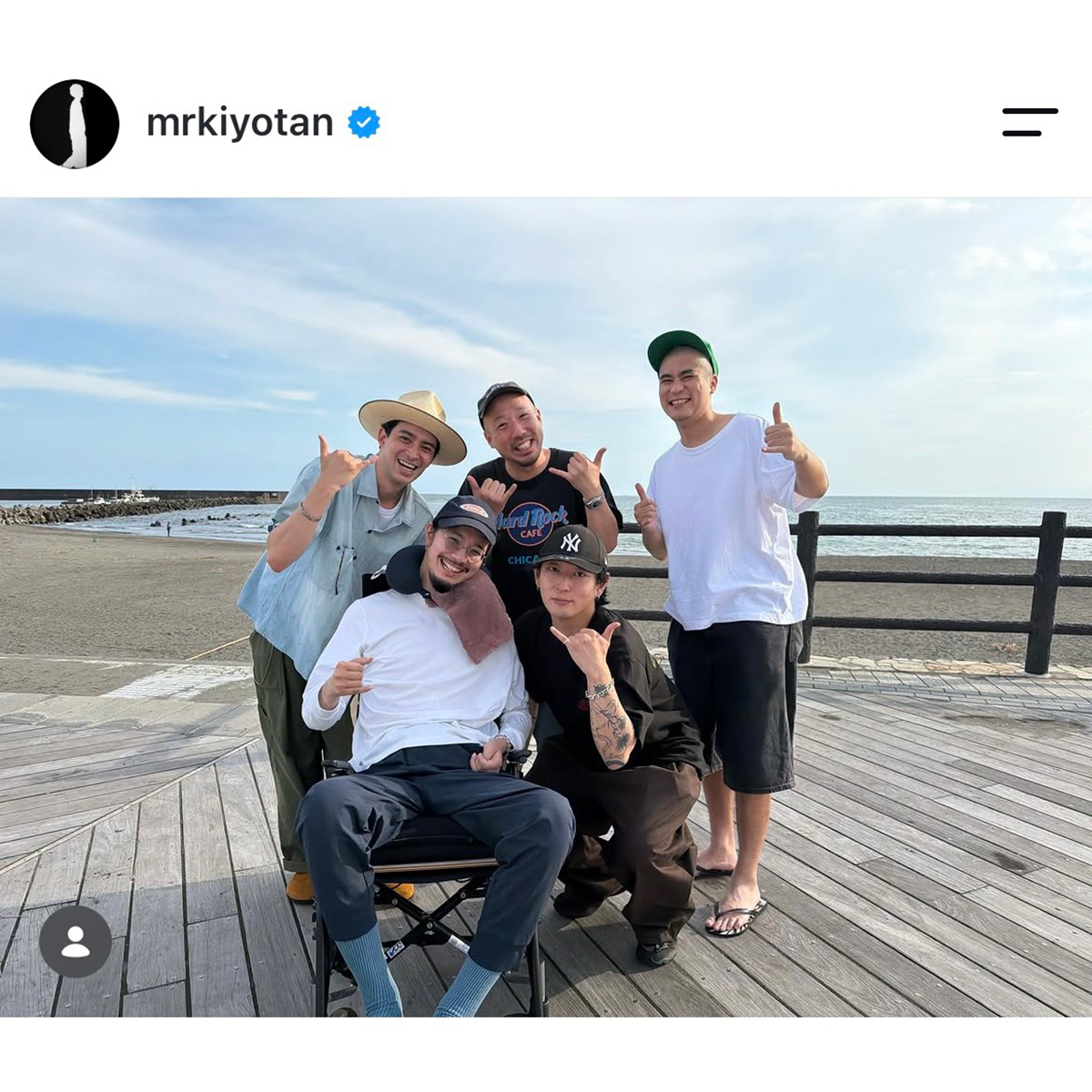 清原翔の最新ショット【写真:インスタグラム(@ mrkiyotan)より】